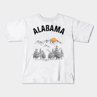 Alabama State Vintage Retro Kids T-Shirt